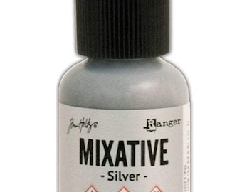 Silver Mixative Alcohol Ink 0.5 fl oz || Tim Holtz, Ranger