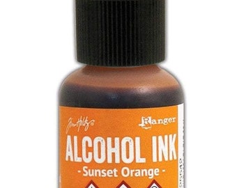 Sunset Orange Alcohol Ink 0.5 fl oz || Tim Holtz, Ranger