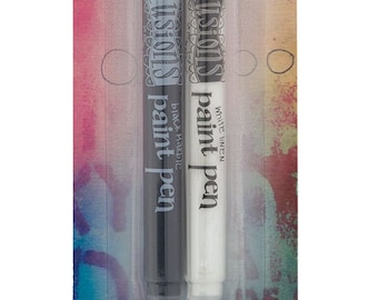 Dylusions Paint Pen Set || Black and White • Set of 2 Pens