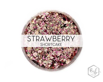 Strawberry Shortcake || Exclusive Premium Polyester Glitter • Packaged by Weight • Semi-OPAQUE • Exclusive || up to .125 cut