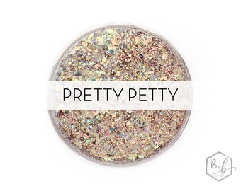 Pretty Petty || Exclusive Premium Polyester Glitter Mix, 1oz by Weight • Semi-OPAQUE • || Nicole Sutherland Collection || up to .062 cut