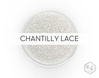 Chantilly Lace || Exclusive Premium Polyester Glitter, 1oz by Weight • TRANSPARENT • || up to .015 cut