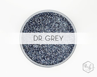 Dr. Grey || Premium Polyester Glitter, 1oz by Weight • OPAQUE • || .008 cut