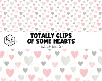 Totally Clips of Some Hearts || EZ Sheets • Printed Vinyl || Mini Print Available