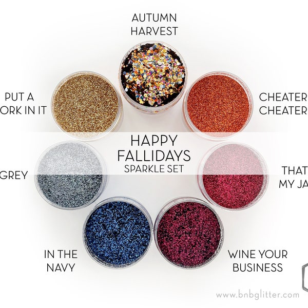 Happy FALLidays Bundle || Premium Polyester Glitter • 7 Glitters Total