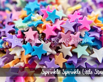 Sprinkle Sprinkle Little Star Fun || Polymer Clay FAKE Sprinkle Shapes, 1.3oz Jar || Sprinkles