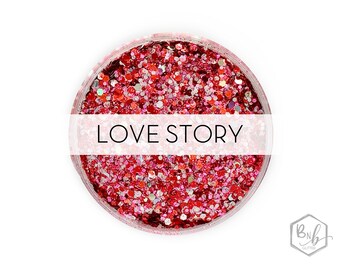 Love Story || Exclusive Premium Polyester Glitter, 1oz by Weight • Semi-OPAQUE • || up to .062 cut