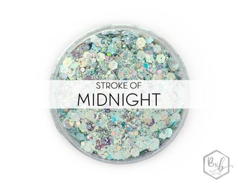 Stroke of Midnight || Exclusive Premium Polyester Glitter Mix • Packaged by Weight • TRANSPARENT • || up to .125 cut