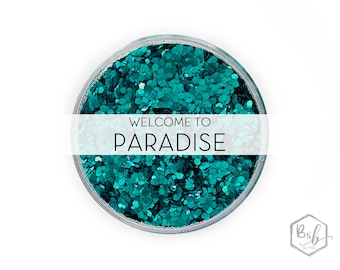 Welcome to Paradise || Exclusive Premium Polyester Glitter Mix • 1oz by Weight • OPAQUE • || up to .062 cut