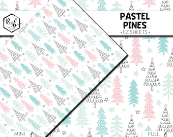 Pastel Pines || EZ Sheet • Printed Vinyl || Mini Print Available