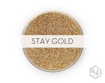 Stay Gold || Premium Polyester Glitter, 1oz by Weight • OPAQUE • || .008 cut
