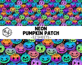 Neon Pumpkin Patch || EZ Sheets • Printed Vinyl || Mini Print Available