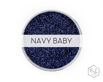 Navy Baby || Premium Polyester Glitter, 1oz by Weight • OPAQUE • || .008 cut