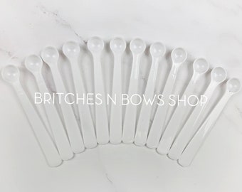 One Dozen Small Spoons for Tumbler Glitter Designing or Mica Scooping