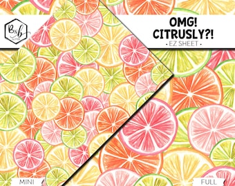 OMG Citrusly || EZ SHEET • Printed Vinyl || Mini Print Available