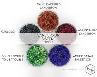 Sanderson Sisters Sparkle Set || Premium Polyester Glitter Palette • 5 Glitters Total