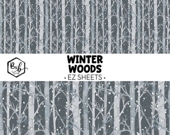 Winter Woods || EZ Sheets • Printed Vinyl || Mini Print Available