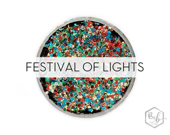 Festival of Lights || Exclusive Premium Polyester Glitter, 1oz by Weight • TRANSPARENT • || up to .062 cut