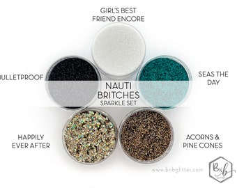 Nauti Britches Sparkle Set || Premium Polyester Glitter Palette • 5 Glitters Total