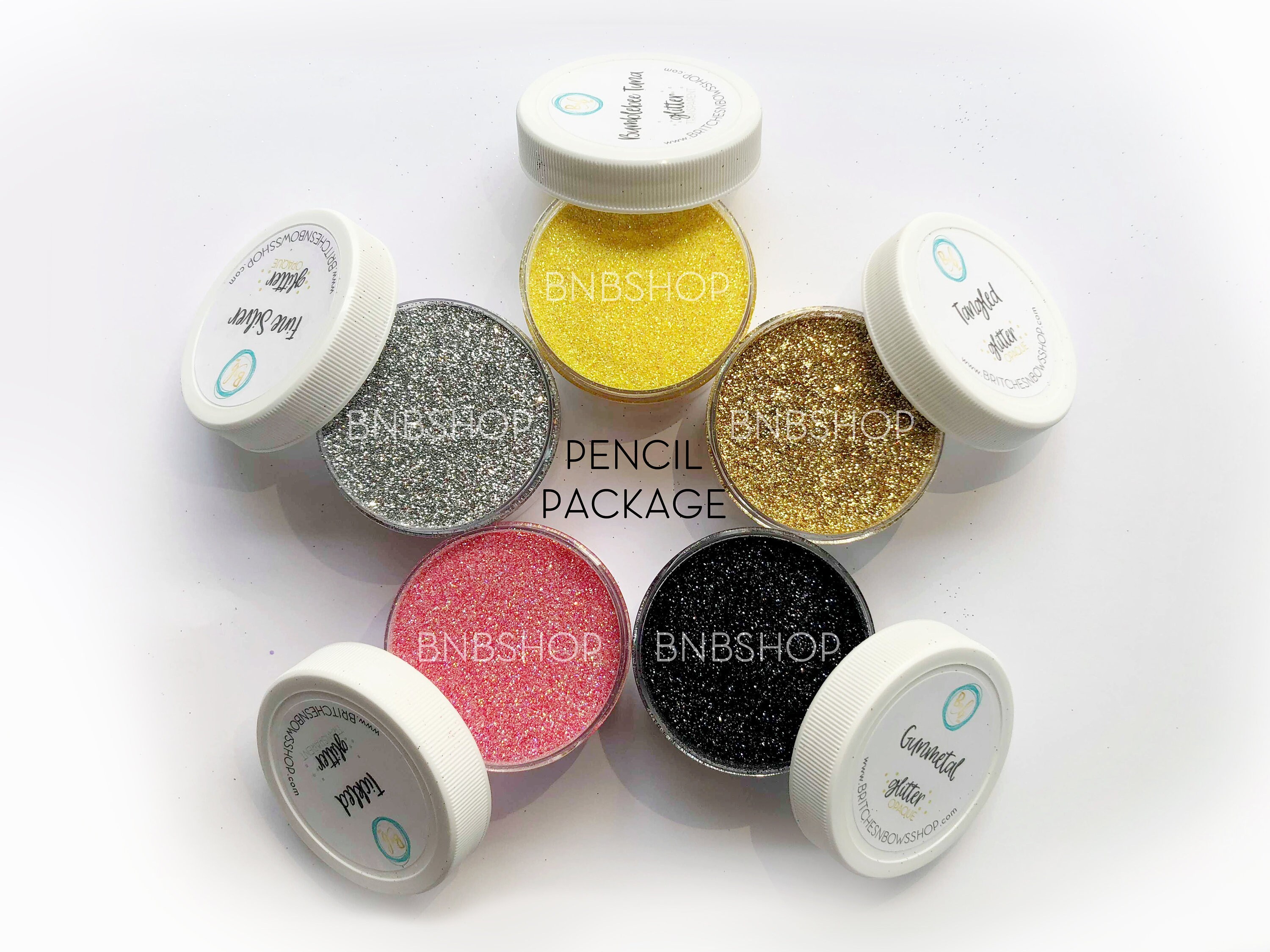 Pencil Glitter Bundle Premium Polyester Glitter, 1oz by Weight each