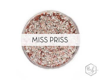 Miss Priss || Exclusive Premium Polyester Glitter, 1oz by Weight • SEMI-OPAQUE • || up to .062 cut