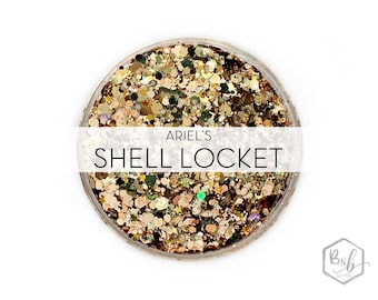 Ariel's Shell Locket || Exclusive Premium Polyester Glitter Mix, 1oz by Weight • Semi-OPAQUE • || up to .125 cut