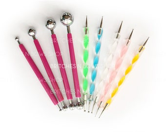 Dot Tools PINK Set || Used for Dot Paint Technique, 9 tools || Pointillism