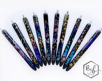 Opal Galaxy Glitter Pen with Personalization || Optional Name Decal