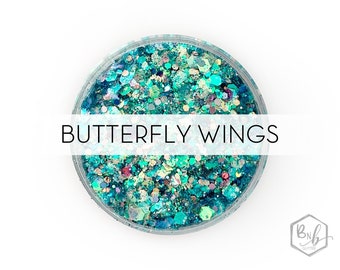 Butterfly Wings || Exclusive Premium Polyester Glitter, 1oz by Weight • TRANSPARENT Mix • || up to .125