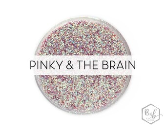 Pinky & the Brain || Premium Polyester Glitter, 1oz by Weight • TRANSPARENT • || .015 cut