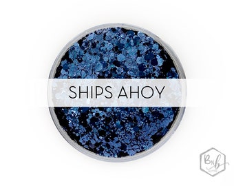 Ships Ahoy || Excusive Premium Polyester Glitter, 1oz by Weight • OPAQUE • || up to .094 cut