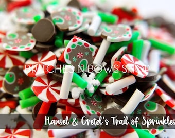 Hansel & Gretel’s Trail of Sprinkles || Polymer Clay Fake Sprinkle Shapes, 1.3oz Jar • OPAQUE • || Do Not Eat