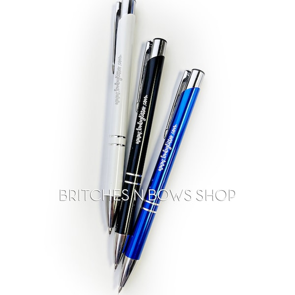 BnB Glitter Vinyl Weeding Pin Pen with Retractable Precision Needle Tip || White, Black, or Royal Blue in a Gift/Storage Box