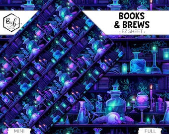 Books & Brews || EZ SHEET • Printed Vinyl || Mini Print Available