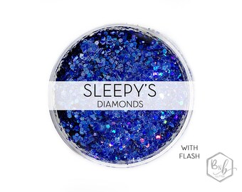 Sleepy's Diamonds || Exclusive Premium Polyester Glitter, 1oz by Weight • OPAQUE • || up to .062 cut