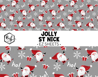 Jolly St Nick || EZ Sheets • Printed Vinyl || Mini Print Available