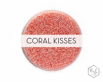 Coral Kisses || Exclusive Premium Polyester Glitter • Packaged by weight • TRANSPARENT • || up to .015 cut