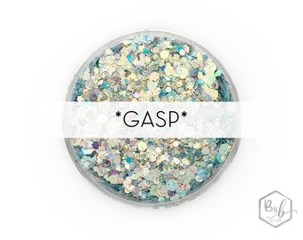 GASP || Exclusive Premium Polyester Glitter, 1oz by Weight • TRANSPARENT • || up to .125 cut