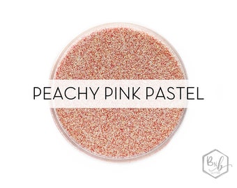 Peachy Pink Pastel || Exclusive Premium Polyester Glitter, 1oz By Weight • Transparent • || .008 Cut • Limited Edition •