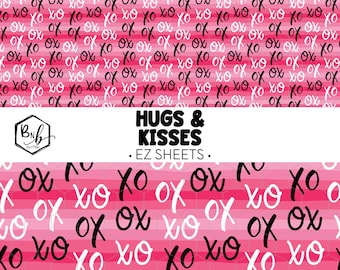 Hugs & Kisses || EZ Sheets • Printed Vinyl || Mini Print Available