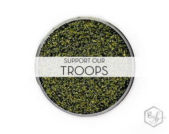 Support Our Troops || Premium Polyester Glitter, 1oz by Weight • OPAQUE • || .015 cut