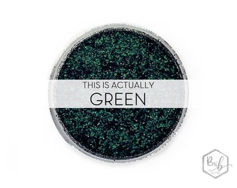 This is Actually Green || Premium Polyester Glitter, 1oz by Weight • OPAQUE • || .015 cut