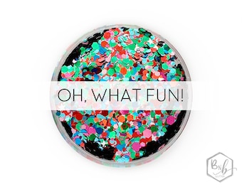 Oh What Fun || Exclusive Premium Polyester Glitter, 1oz by Weight • OPAQUE • || up to .125 cut