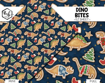 Dino Bites || EZ SHEET • Printed Vinyl || Mini Print Available