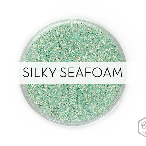 Silky Seafoam || Premium Polyester Glitter, 1oz by Weight • TRANSPARENT • || .015 cut