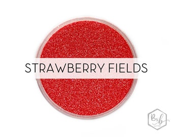 Strawberry Fields || Exclusive Premium Polyester Glitter, 1oz by Weight • Semi-OPAQUE • || .008 cut