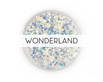 Wonderland  || Exclusive Premium *Cosmetic* Polyester Glitter, 1oz by Weight • TRANSPARENT Mix • || up to .062 cut