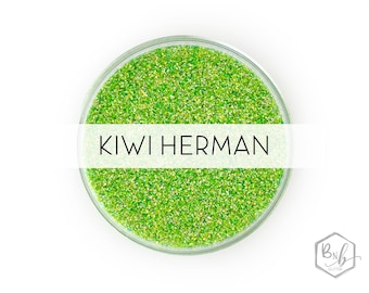 Kiwi Herman || Exclusive Premium Polyester Glitter, 1oz by Weight • SEMI-OPAQUE • || up to .015 cut