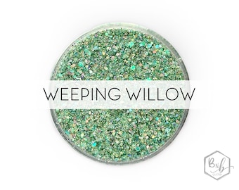 Weeping Willow || Premium *COSMETIC* Polyester Glitter, 1oz by Weight • TRANSPARENT • || up to .062 cut