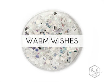 Warm Wishes || Exclusive Premium Polyester Glitter, 1oz by Weight • TRANSPARENT • || up to .125 cut